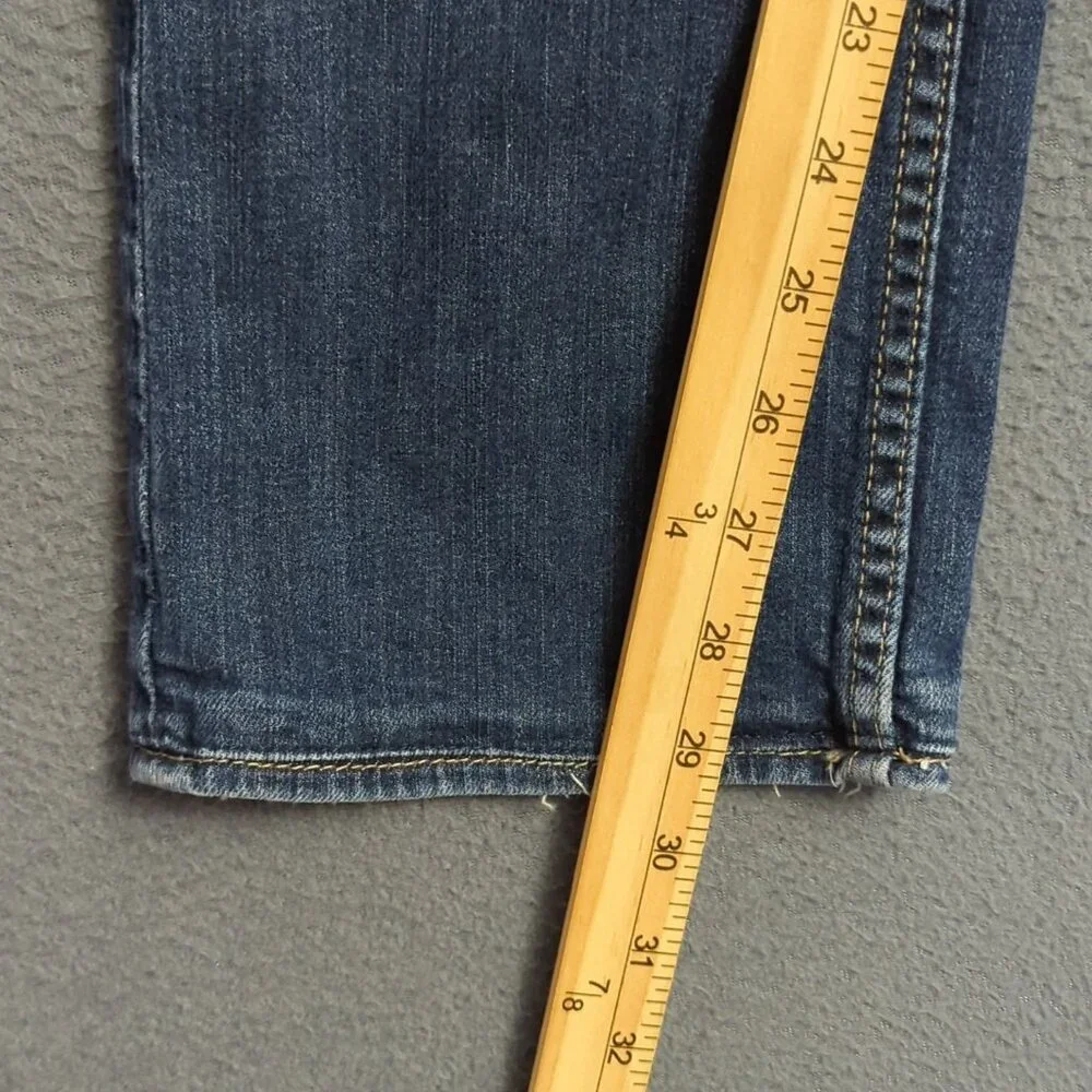 BKE Jeans Men's 32L Fits 32x29 Blue Asher Straight Stretch Denim Hemmed